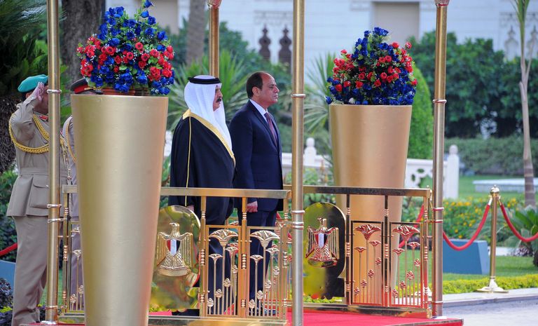 الرئيس المصري وملك البحرين