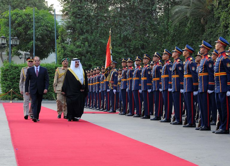 الرئيس المصري وملك البحرين