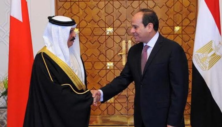 الرئيس المصري وملك البحرين