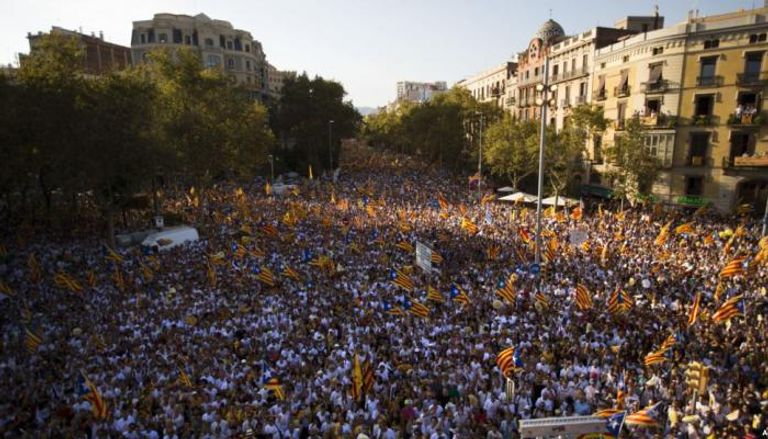 مظاهرة تطالب بالاستقلال في كتالونيا - أرشيفية