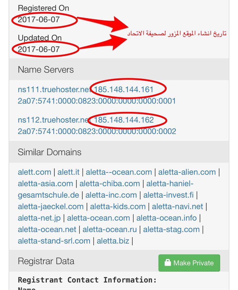 حسابات قطرية تنشئ روابط مفبركة لصحف إماراتية