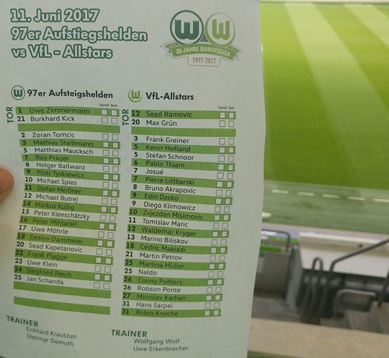 تشكيل نجوم فولفسبورج وفريق 97 إيدين جيكو