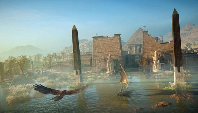 لقطة من اللعبة التي تدور أحداثها في مصر القديمة