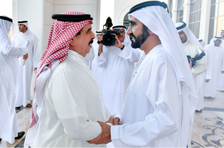 الشيخ محمد بن راشد آل مكتوم ـ العاهل البحريني ـ الشيخ محمد بن زايد آل نهيان
