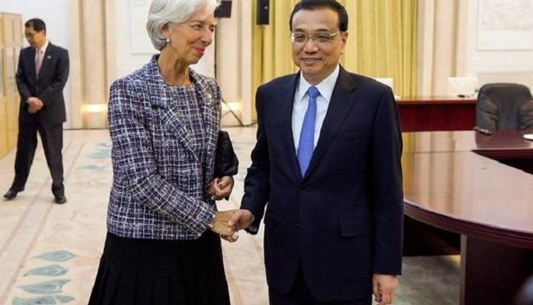 رئيس وزراء الصين مع مديرة صندوق النقد الدولي 