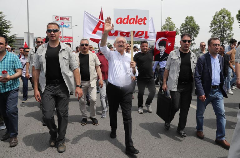 جانب من المسيرة المعارضة