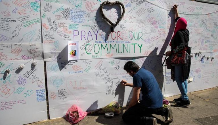 التضامن مع ضحايا حريق برج جرينفيل في لندن