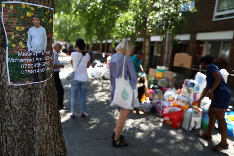 التضامن مع ضحايا حريق برج جرينفيل في لندن