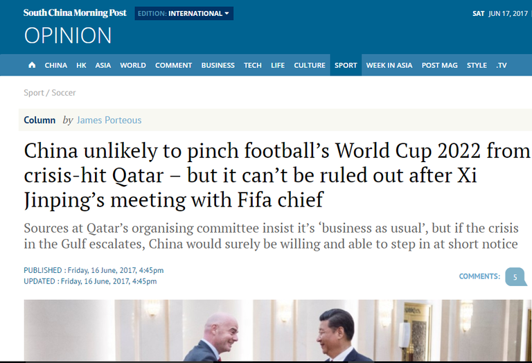 الصين تعرض استضافة كأس العالم 2022