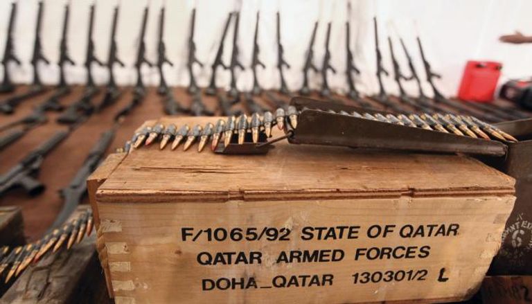شحنة ذخائر ثقيلة مرسلة من قطر لأحد المليشيات الليبية