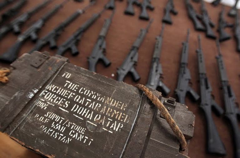 شحنة ذخائر ثقيلة مرسلة من قطر لأحد المليشيات الليبية