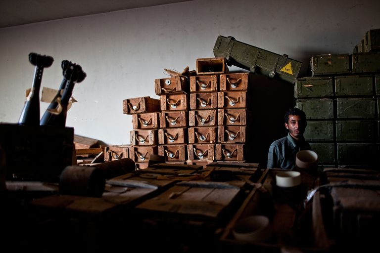 شحنة ذخائر ثقيلة مرسلة من قطر لأحد المليشيات الليبية