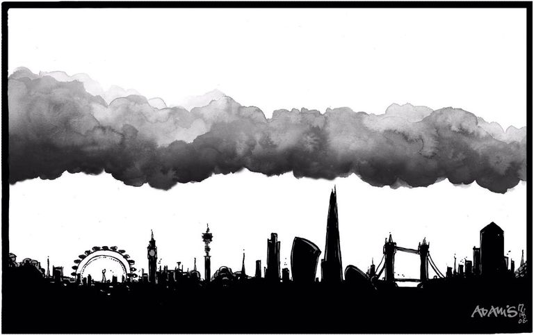 كاريكاتير عن حريق برج جرينفيل