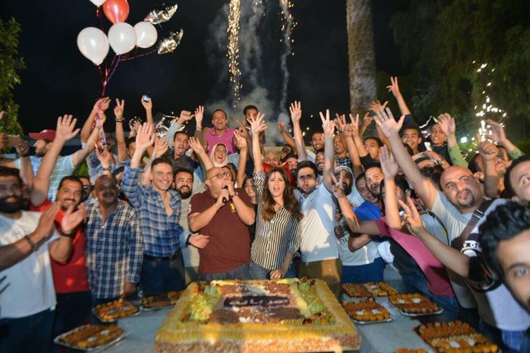 الاحتفال بانتهاء تصوير "هربانة منها"