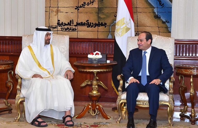 محمد بن زايد وعبد الفتاح السيسي