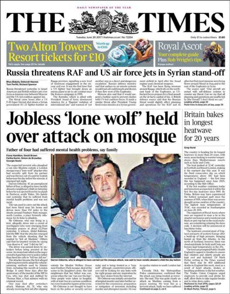 صحف وصفت الحادث بأنه هجوم على البريطانيين كلهم