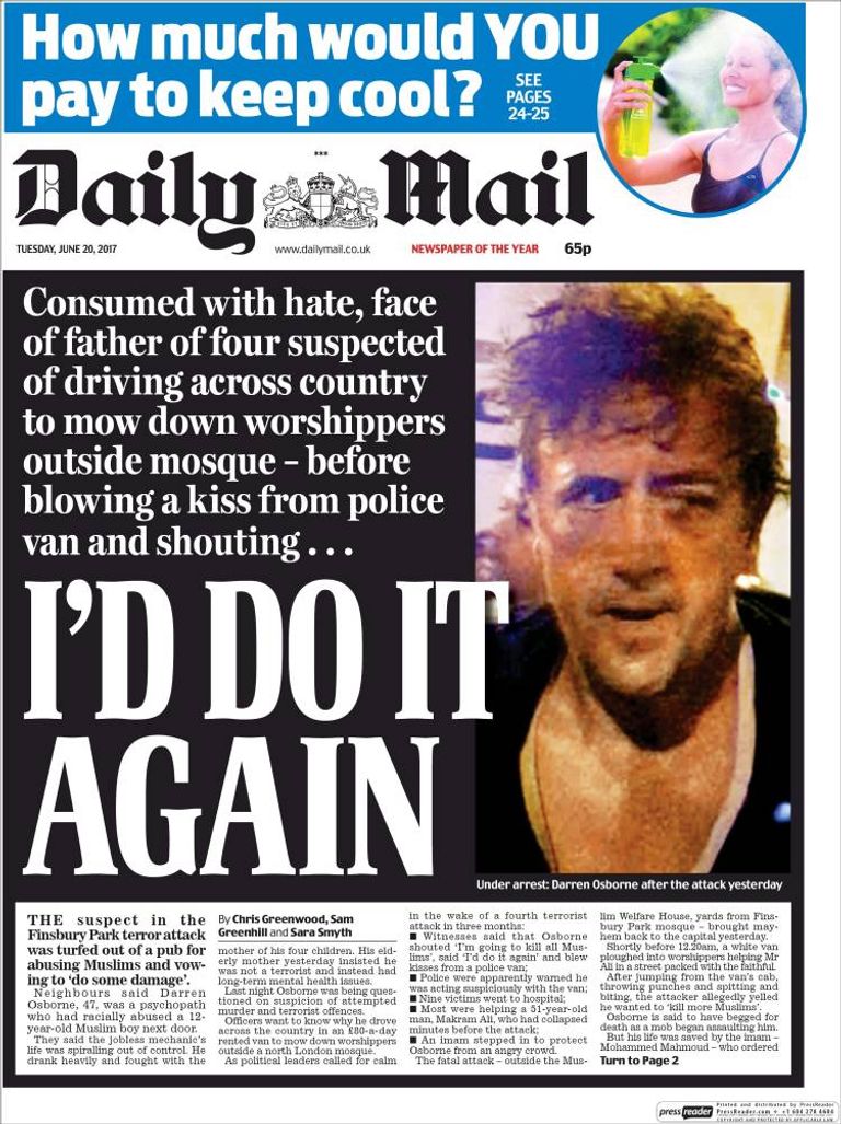 صحف وصفت الحادث بأنه هجوم على البريطانيين كلهم