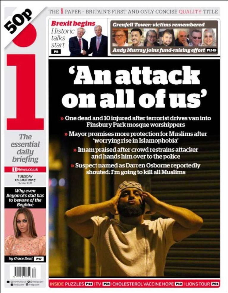 صحف وصفت الحادث بأنه هجوم على البريطانيين كلهم