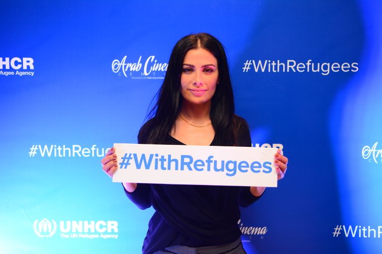 عادل إمام في احتفالية اليوم العالمي للاجئين