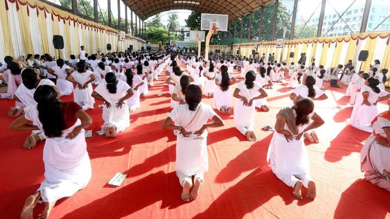 رئيس وزراء الهند ناريندرا مودي في يوم اليوجا