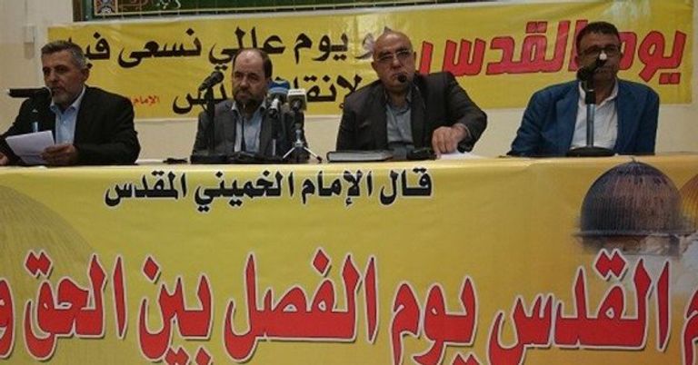 مظاهرات ترفع صور ملالي إيران في يوم القدس بالعراق