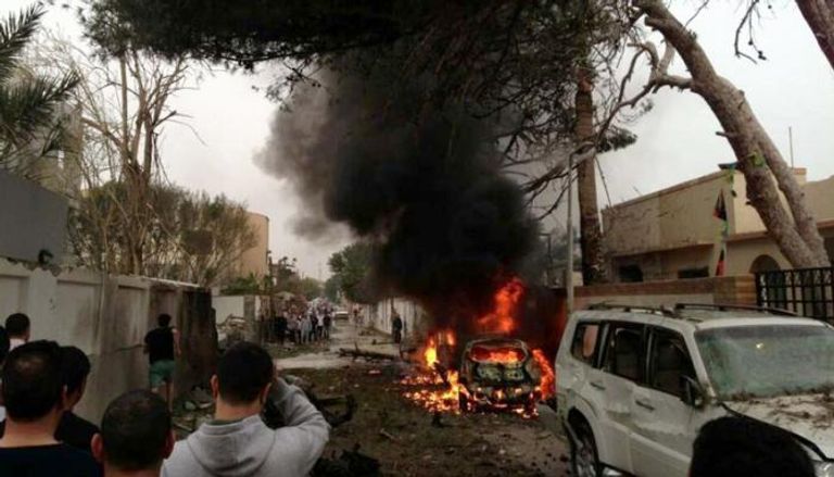 أحد التفجيرات في بنغازي - أرشيفية