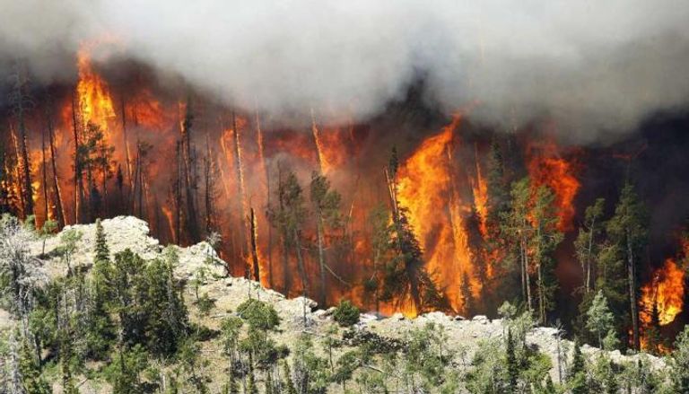 حريق غابات جنوب كاليفورنيا يتحرك بسرعة