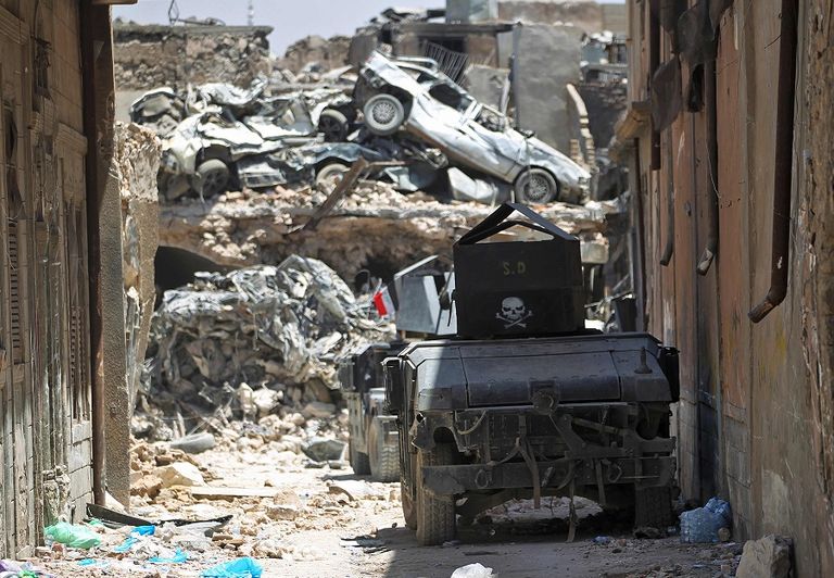 ما تبقى من جامع النوري في الموصل - رويترز