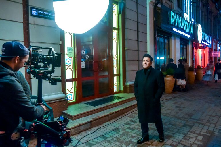 ملحم زين أثناء التصوير