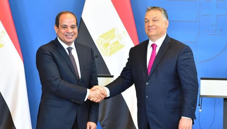 الرئيس المصري ورئيس الوزراء المجري