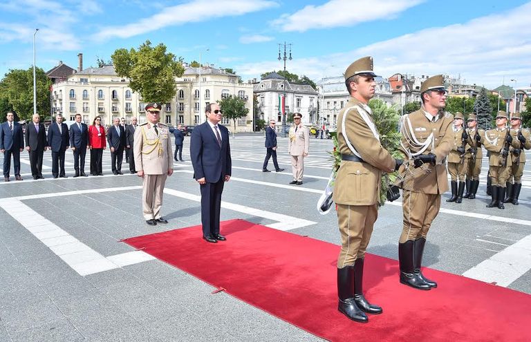 الرئيس المصري ورئيس الوزراء المجري