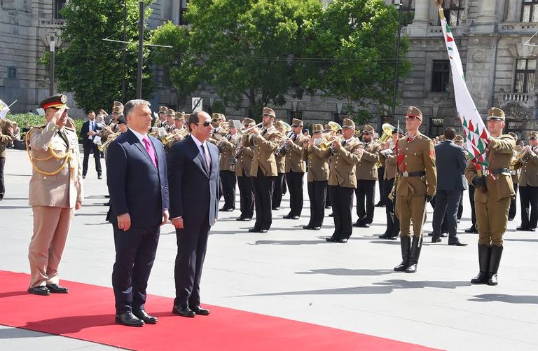 الرئيس المصري ورئيس الوزراء المجري