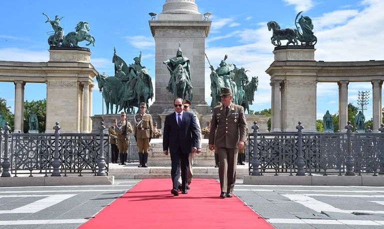 الرئيس المصري ورئيس الوزراء المجري