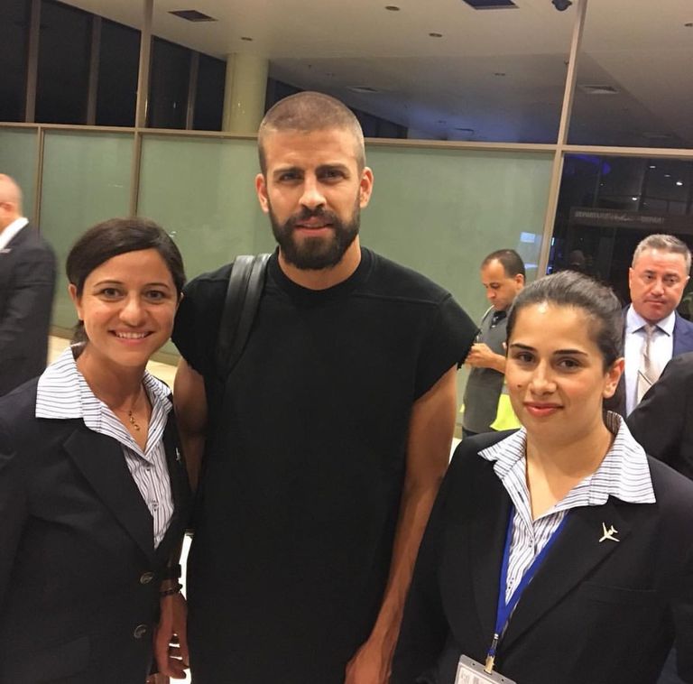 الحريري مع نجوم برشلونة