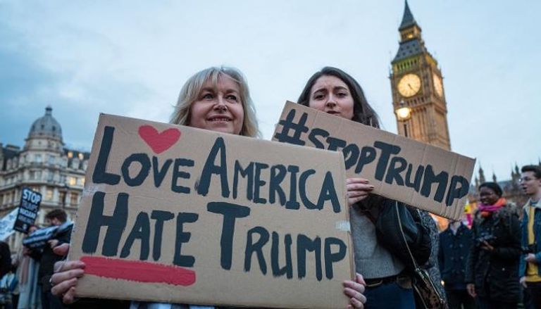 احتجاجات في لندن ضد دونالد ترامب - أرشيفية