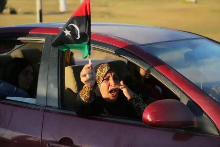 أهالي بنغازي يحتفلون في شوارع المدينة