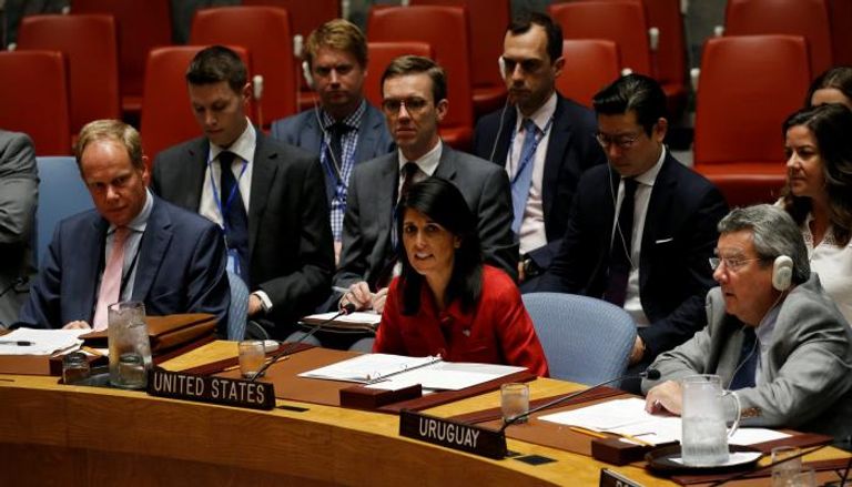 هايلي خلال جلسة مجلس الأمن حول تجربة كوريا الشمالية - رويترز