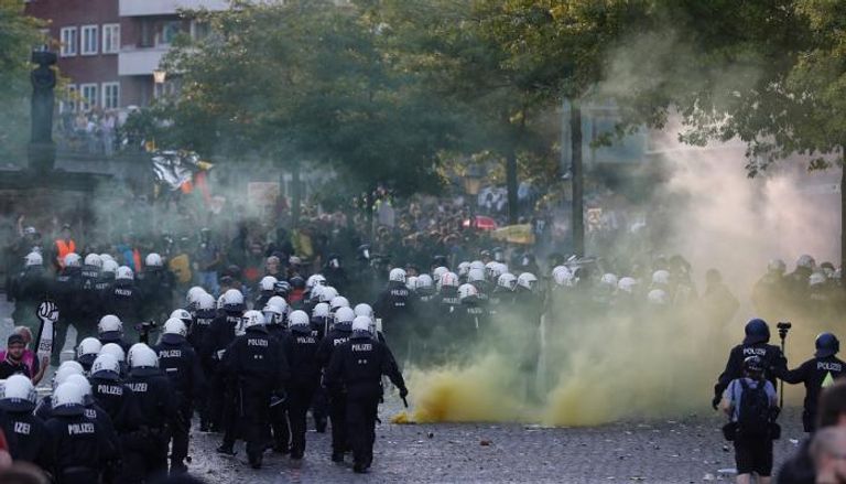 جانب من الاشتباكات في هامبورج - الفرنسية