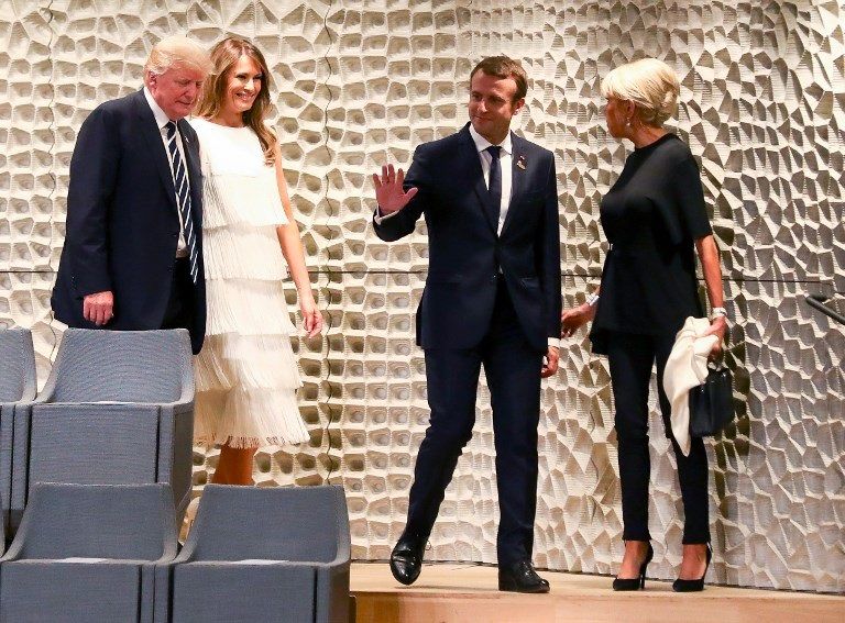 ترامب وماكرون وزوجتيهما