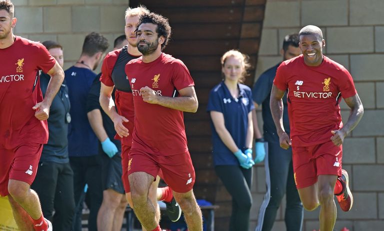 محمد صلاح في تدريبات ليفربول