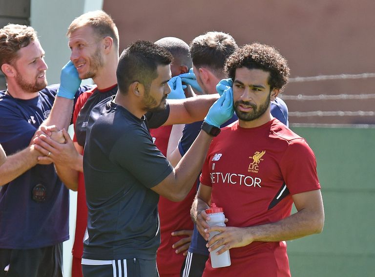 محمد صلاح في تدريبات ليفربول