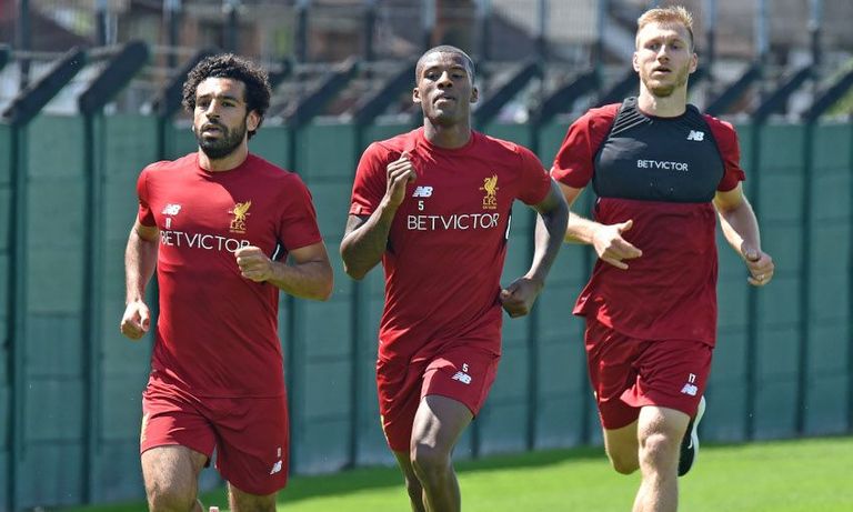 محمد صلاح في تدريبات ليفربول