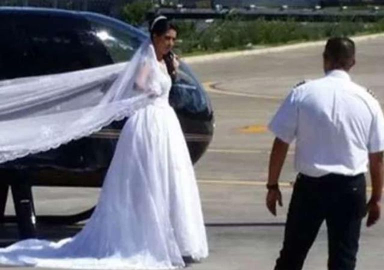 عروس تسقط قبل زفافها بدقائق