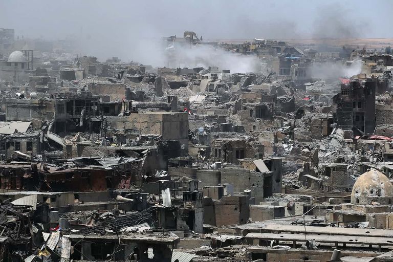 العراقيون في بغداد يحتفلون بتحرير الموصل