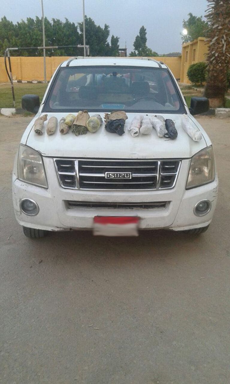 جانب من ضبطيات المواد المخدرة (الجيش المصري)