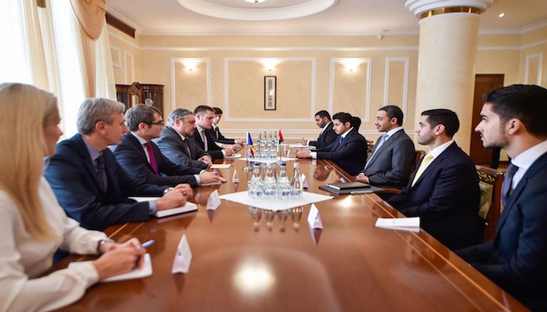 الشيخ عبدالله بن زايد آل نهيان ونائب رئيس الوزراء وزير خارجية مولدوفا