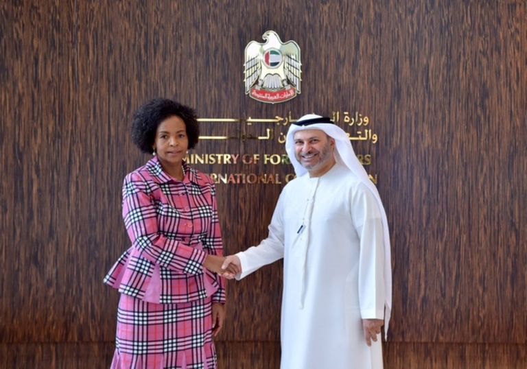 الدكتور أنور قرقاش ووزيرة خارجية جنوب إفريقيا