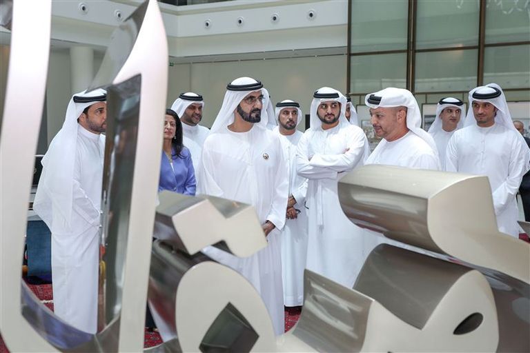 الشيخ محمد بن راشد آل مكتوم خلال الزيارة