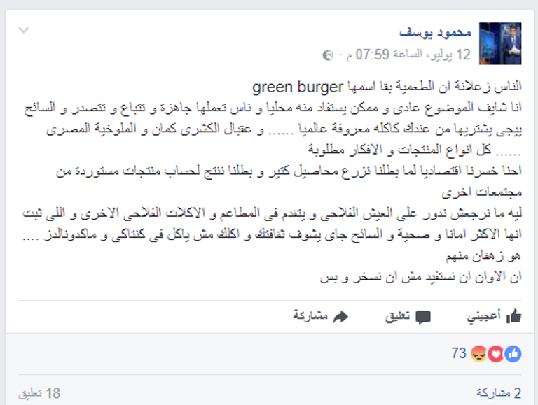 الفرق بين الـgreen burger المصري والعالمي
