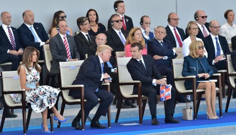 جانب من زيارة ترامب إلى فرنسا 